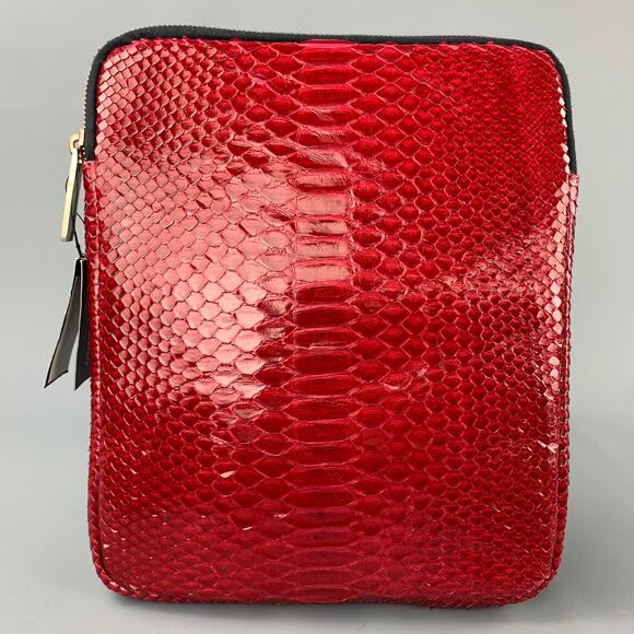 ELISABETH WEINSTOCK Nottingham Red Snake Skin iPad Case - Picture 1 of 5
